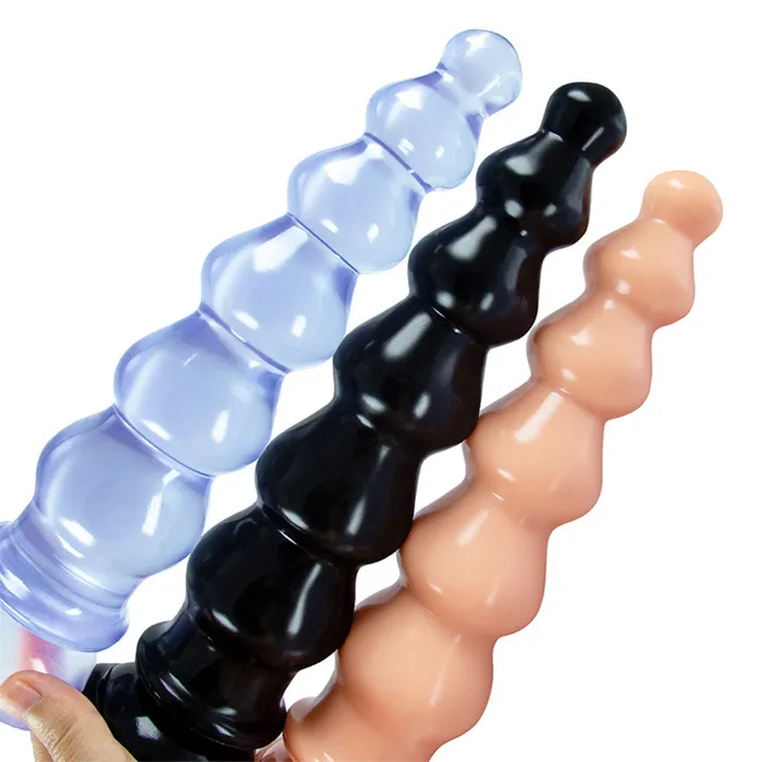 Male Sex Toys Domlust Giant Anal Beads Silicone Dildos Soft Huge Dildo Butt Plug with Big Suction Cup