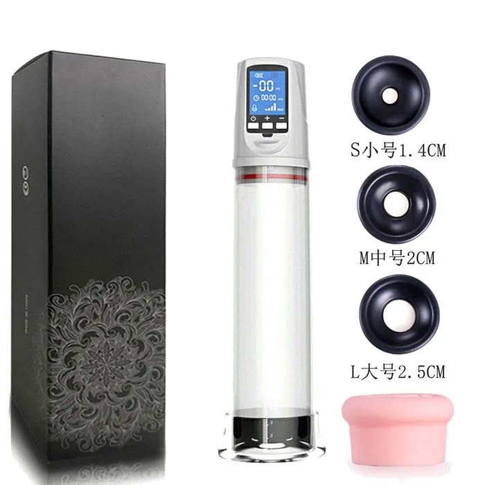 Male Sex Toys Domlust Male Penis Pump Masturbation Cup LCD Panel Vacuum Sucking Vagina Sex Toys for Men