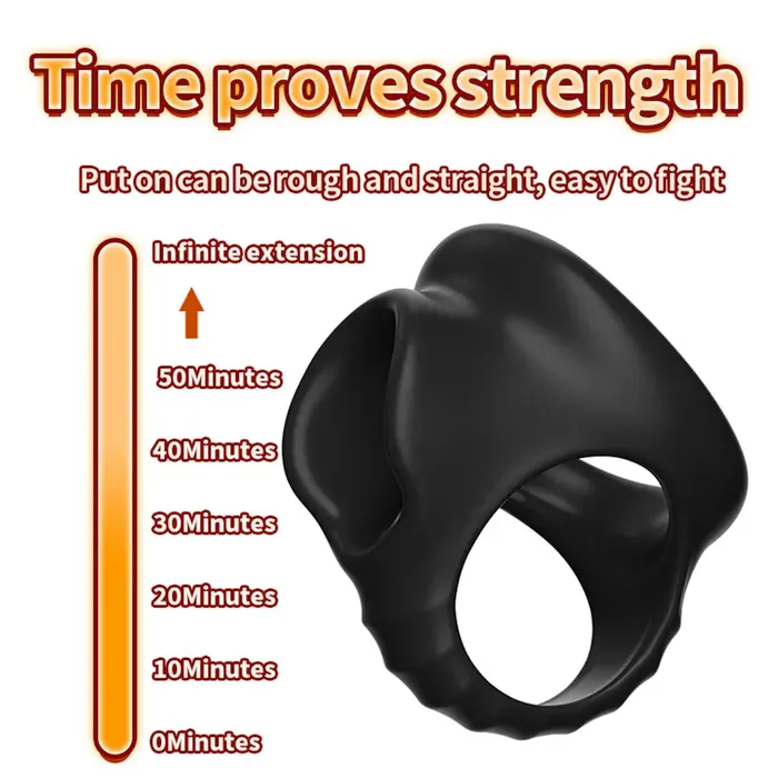 Male Sex Toys Domlust Silicone Cock Ring Male Sex Toy Delayed Ejaculation Double Cockring Penis Massage