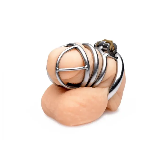 Male Sex Toys Master Series The Pen Deluxe Stainless Steel Locking Chastity Cage Male Sex Toys Master Series The Pen Deluxe Stainless Steel Locking Chastity Cage