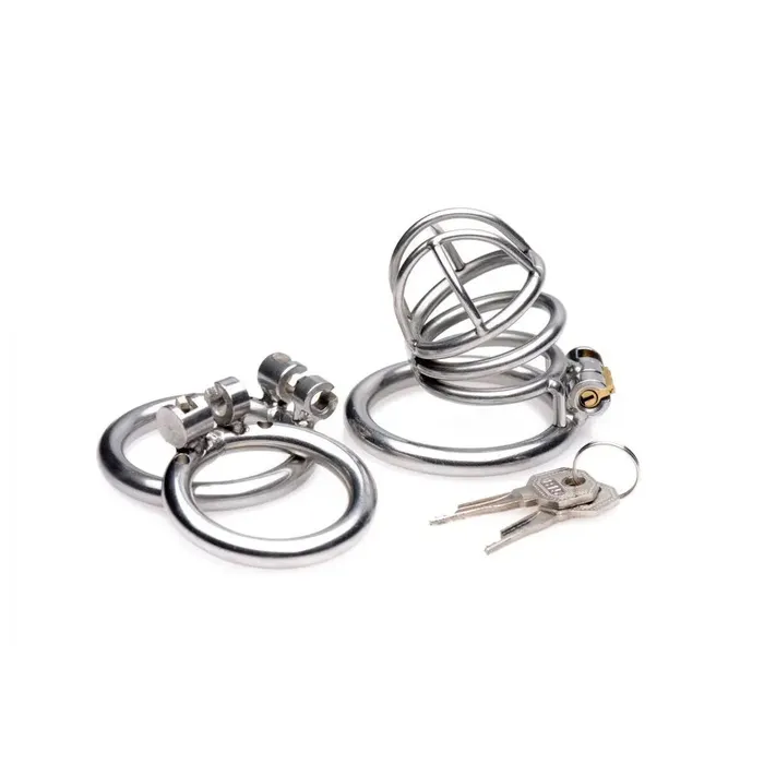 Male Sex Toys Master Series The Pen Deluxe Stainless Steel Locking Chastity Cage Male Sex Toys Master Series The Pen Deluxe Stainless Steel Locking Chastity Cage