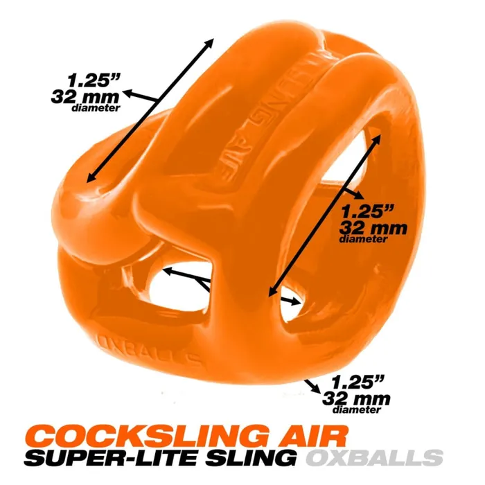Oxballs Cocksling Air Original Cocksling Made Lite Orange Oxballs Male Sex Toys
