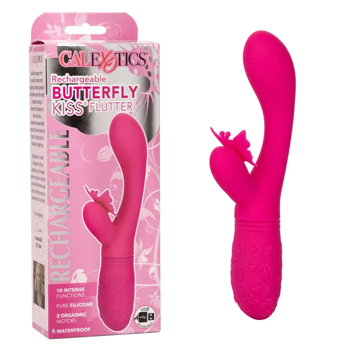 Rechargeable Butterfly Kiss Flutter Pink CalExotics Vibrators