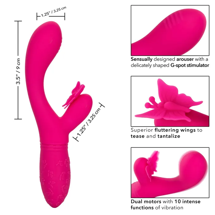 Rechargeable Butterfly Kiss Flutter Pink CalExotics Vibrators