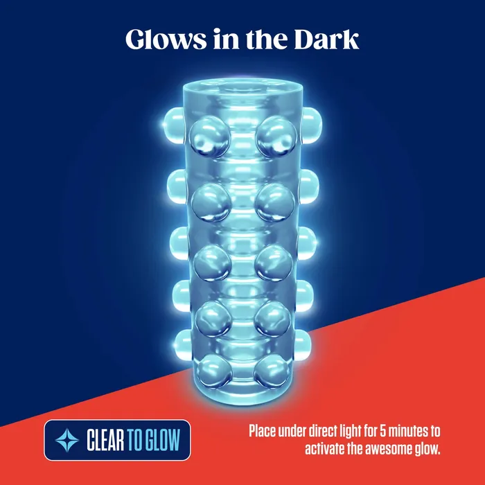 Rize Swich Glow in the Dark Self Lubricating Stroker Clear Blush Male Sex Toys Rize Swich Glow in the Dark Self Lubricating Stroker Clear Blush Male Sex Toys