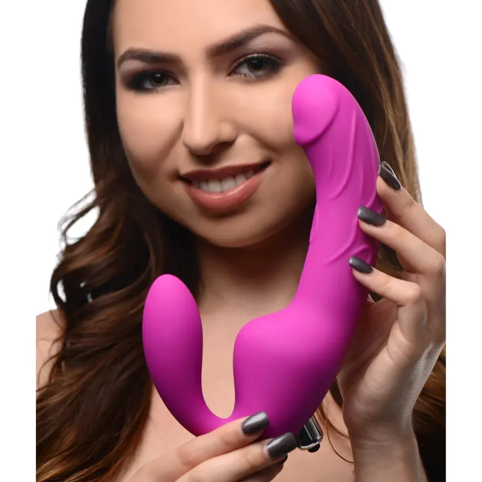 Royal Rider Vibrating Silicone Strapless Strap On Dildo XR Brands Female Sex Toys Royal Rider Vibrating Silicone Strapless Strap On Dildo XR Brands Female Sex Toys