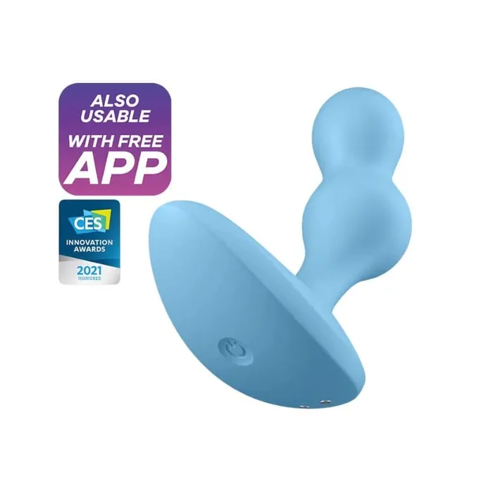 Satisfyer Anal Satisfyer Deep Diver Connect App Vibrating Plug Blue