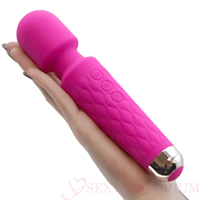Sexy Emporium Vibrators Luxurious Silicone 20 Frequency Vibration Wand Pink