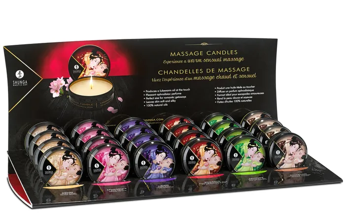 Shunga Couples Mini Massage Candle Display 24 Count