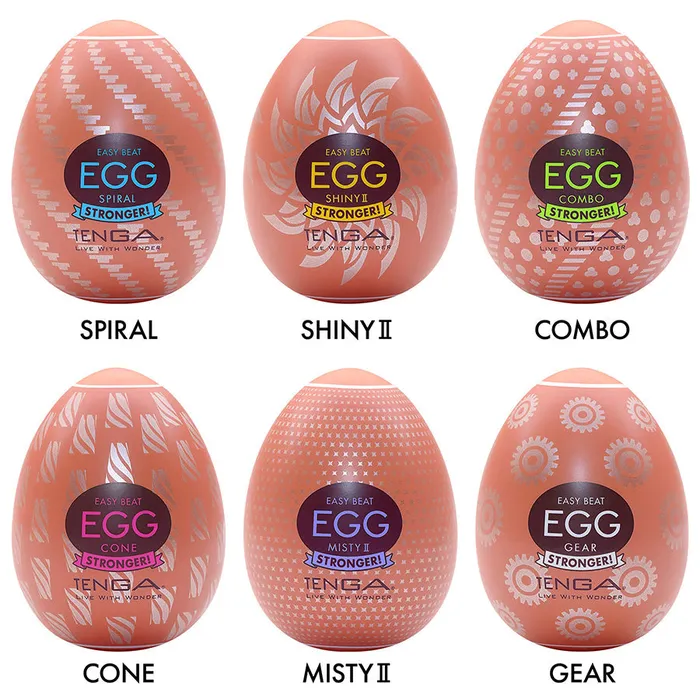 Tenga Male Sex Toys EGG VARIETY PACK HARD BOILED II
