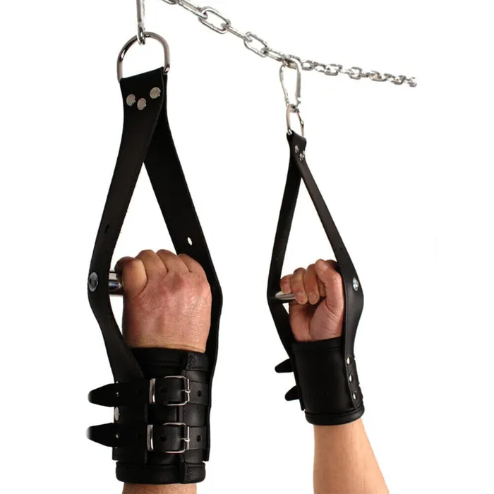 Various Toy Brands Vibrators Deluxe Leather Suspension Handcuffs