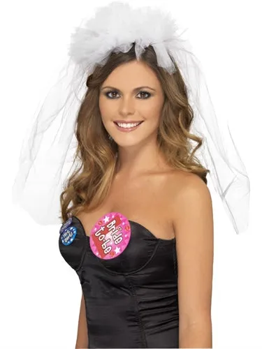 Vibrators Hen Night Veil Headband White Fever Lingerie