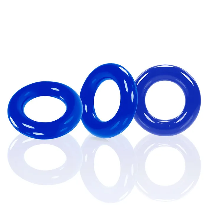 Vibrators Oxballs Willy Rings 3Pack Cockrings Police Blue