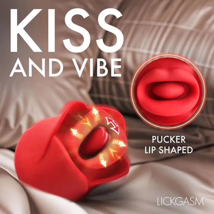 Vibrators XR Brands Shegasm Sweet Kiss Kissing and Vibrating Clitoral Stimulator Red Vibrators XR Brands Shegasm Sweet Kiss Kissing and Vibrating Clitoral Stimulator Red