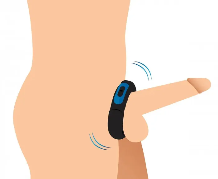 XR Brands Couples Remote Control 7X Silicone Vibrating Cock Ring
