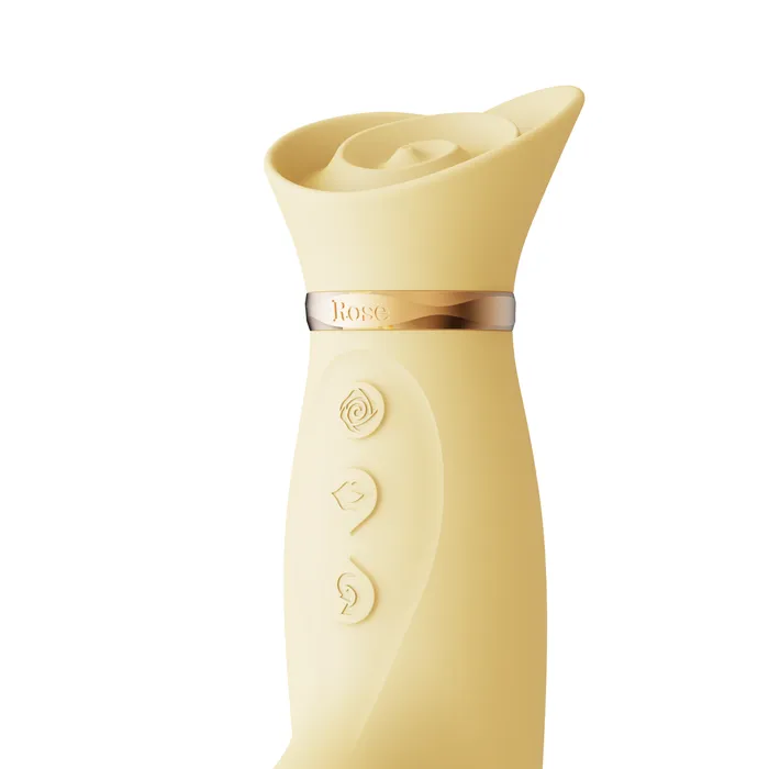 ZALO Vibrators ZALO Rose Rabbit Thruster Lemon Yellow