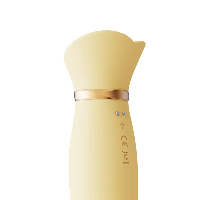 ZALO Vibrators ZALO Rose Rabbit Thruster Lemon Yellow