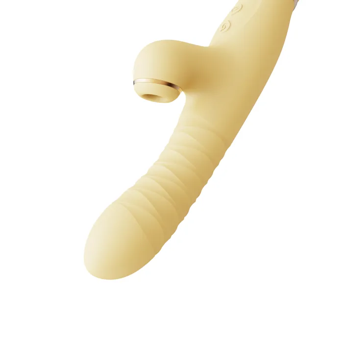 ZALO Vibrators ZALO Rose Rabbit Thruster Lemon Yellow