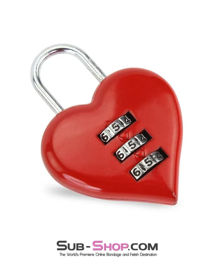 3427M Red Heart Combination Bondage Gear Lock Moonwell Dildos