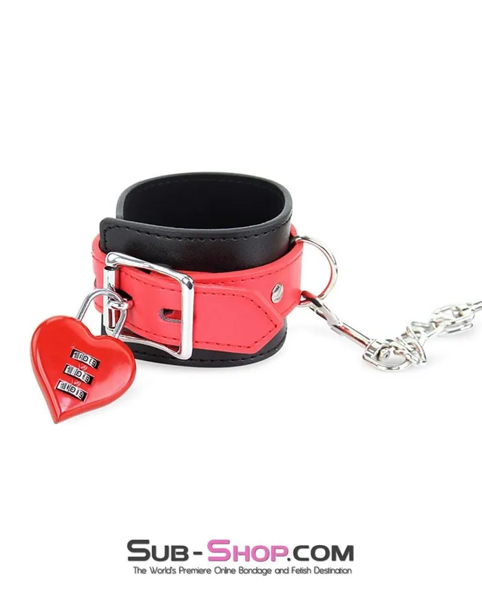 3427M Red Heart Combination Bondage Gear Lock Moonwell Dildos