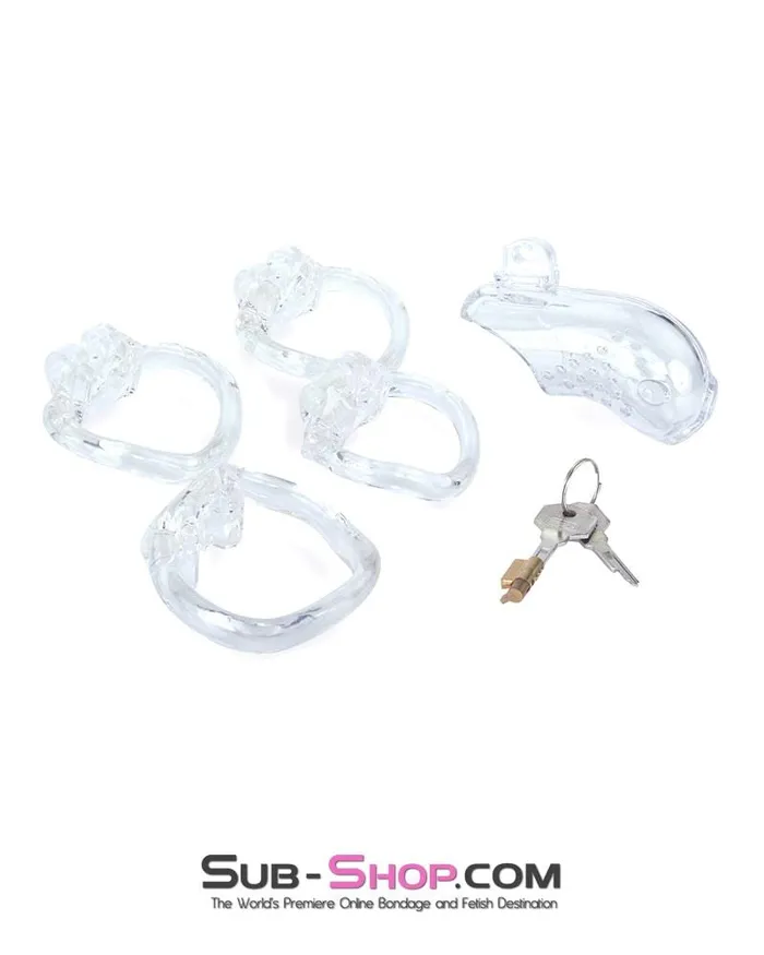 3731M Just the Tip Clear Cock Tease High Security Chastity Cock Lock MEGA Deal Moonwell Dildos
