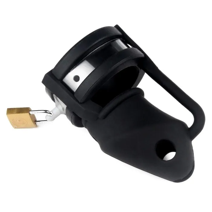 3780HS Black Silicone Cock Trap Locking Chastity Set MEGA Deal HSY Anal