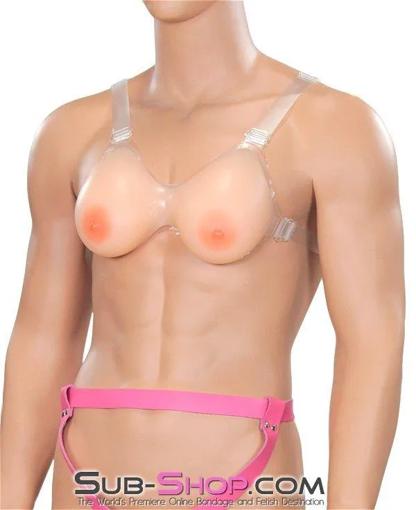 7934R My Pretty Titties Teardrop Shape Lifelike Real Feel Breast Forms DD Cup Size Rise Vibrators