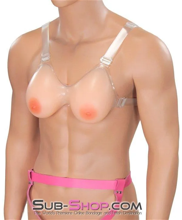 7934R My Pretty Titties Teardrop Shape Lifelike Real Feel Breast Forms DD Cup Size Rise Vibrators