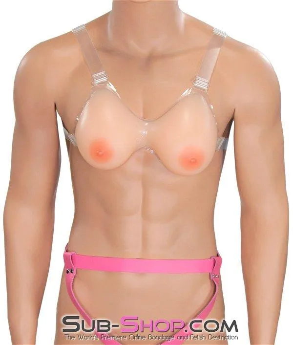 7934R My Pretty Titties Teardrop Shape Lifelike Real Feel Breast Forms DD Cup Size Rise Vibrators
