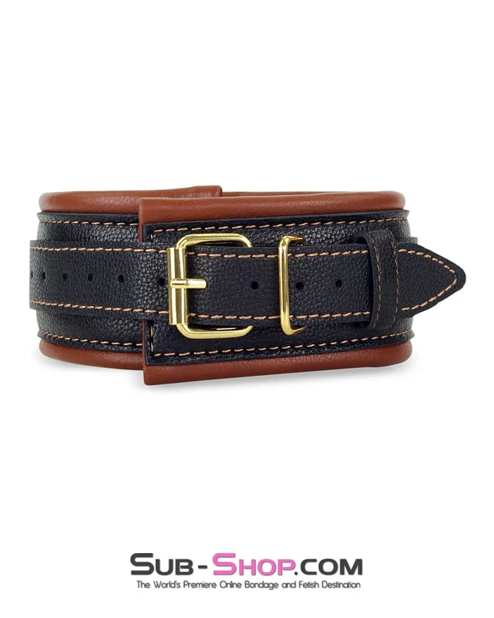 8920M Cowgirl Gold Standard Heavy Padded Collar and Leash Set Moonwell Anal