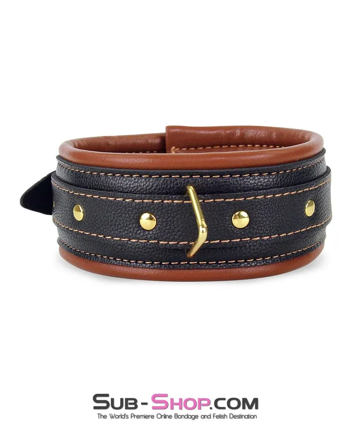 8920M Cowgirl Gold Standard Heavy Padded Collar and Leash Set Moonwell Anal
