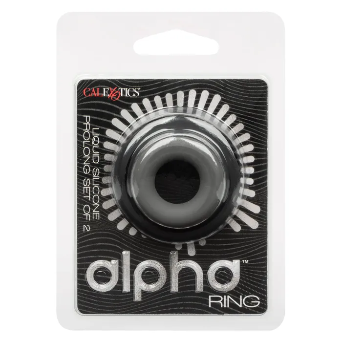 Alpha Liquid Silicone Prolong Set of 2 Blackgray CalExotics Anal Alpha Liquid Silicone Prolong Set of 2 Blackgray CalExotics Anal