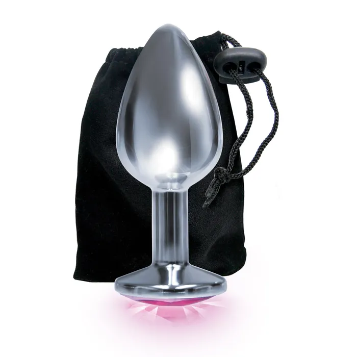 Anal The 9s the Silver Starter Bejeweled Stainless Steel Plug Pink Icon Brands