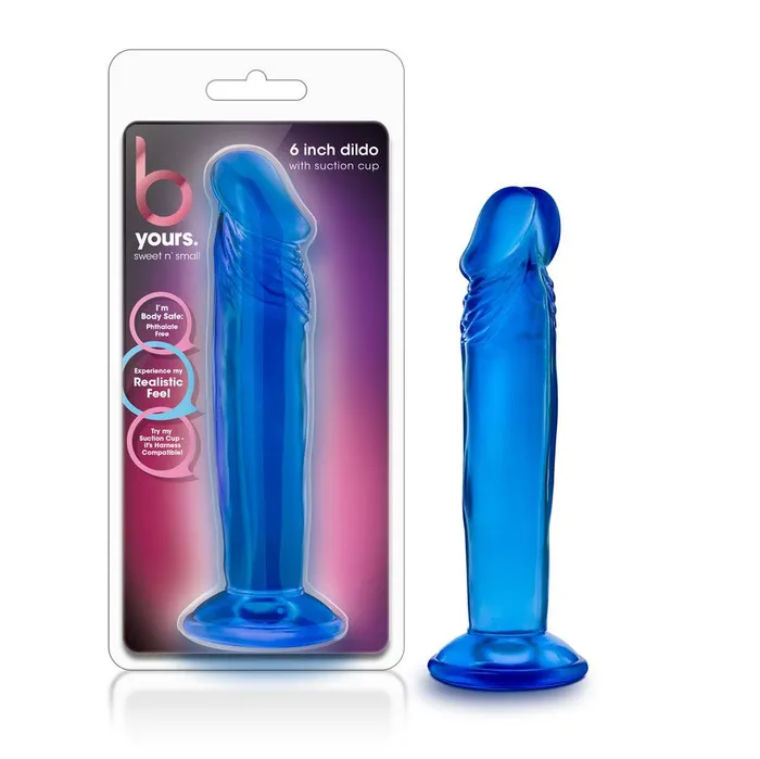 B Yours Sweet n Small 6 Inch Dildo With Suction Cup Blue Blush Dildos B Yours Sweet n Small 6 Inch Dildo With Suction Cup Blue Blush Dildos