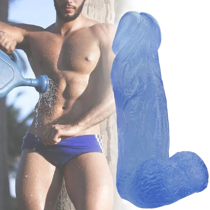  Blue Jelly Dildos 3 inch Thick Anal