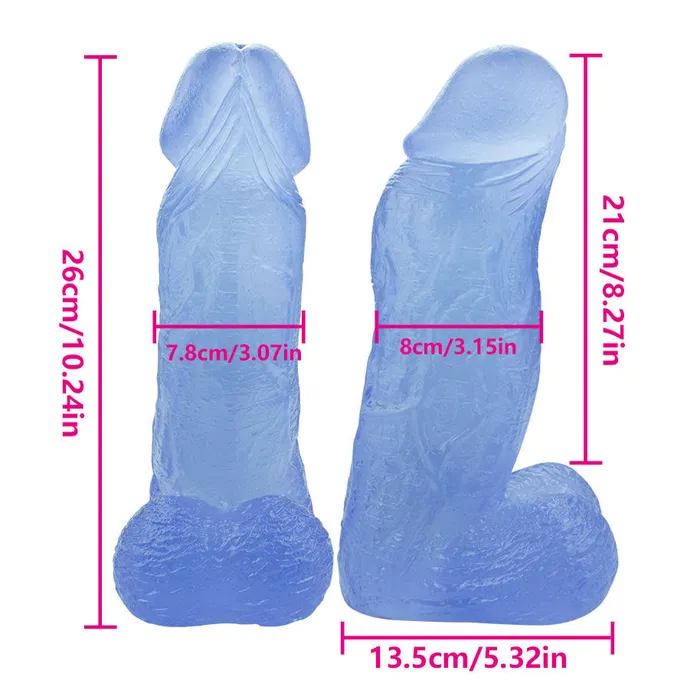  Blue Jelly Dildos 3 inch Thick Anal