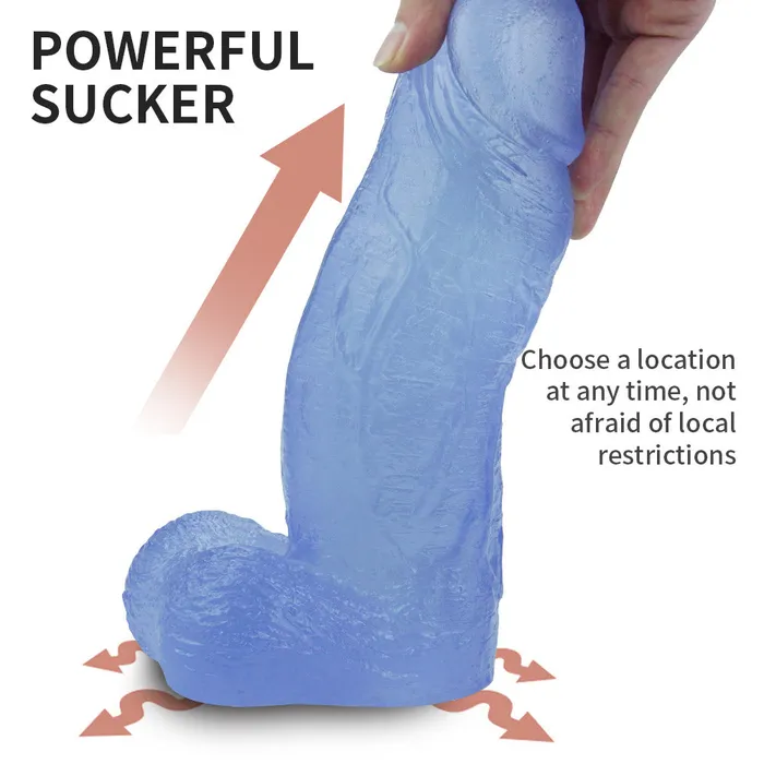  Blue Jelly Dildos 3 inch Thick Anal