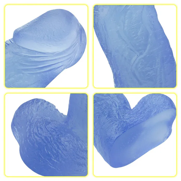  Blue Jelly Dildos 3 inch Thick Anal