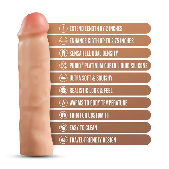 Blush Anal Performance Plus 2 Inch Silicone Penis Xtender Beige