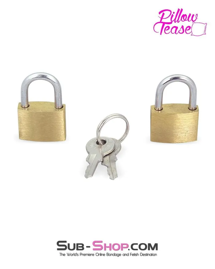Couples 4786M Pair of Brass Bondage Gear Padlocks Moonwell