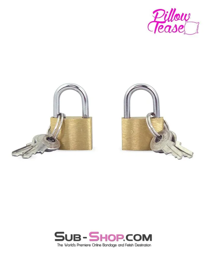 Couples 4786M Pair of Brass Bondage Gear Padlocks Moonwell