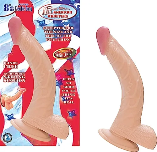 Curvy Delight 8Inch Suction Cup Dildo with Real Feel Nasstoys Dildos