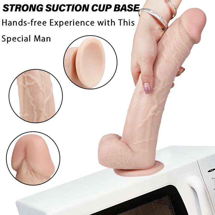 Dildos 12 inch big head skin color dildo