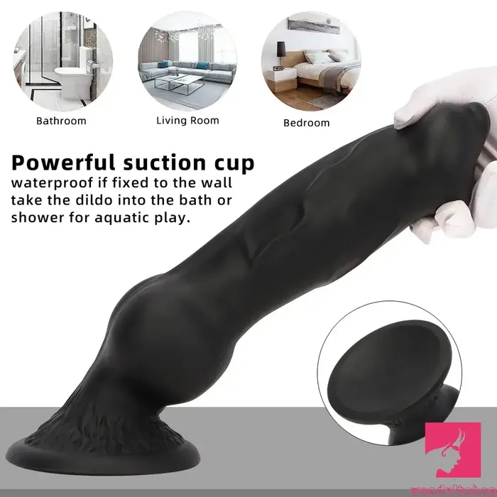 Dildos 728in 748in 964in 1062in 13in Big Black Silicone Dog Knotted Dildo Weadultshop