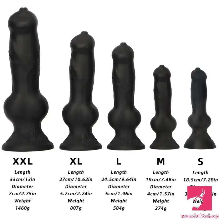Dildos 728in 748in 964in 1062in 13in Big Black Silicone Dog Knotted Dildo Weadultshop