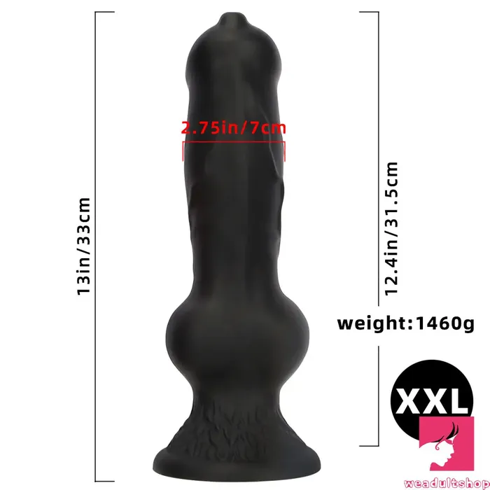 Dildos 728in 748in 964in 1062in 13in Big Black Silicone Dog Knotted Dildo Weadultshop