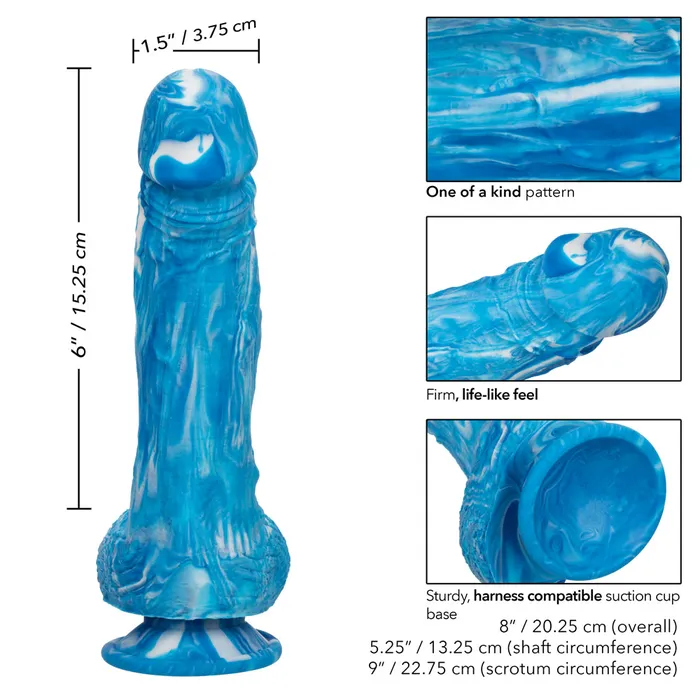 Dildos CalExotics Twisted Love Twisted Dong Blue Dildos CalExotics Twisted Love Twisted Dong Blue