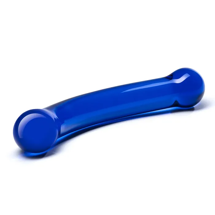 Dildos Gls GSpot Stimulation Realistic Curved Blue Glass Dildo 6