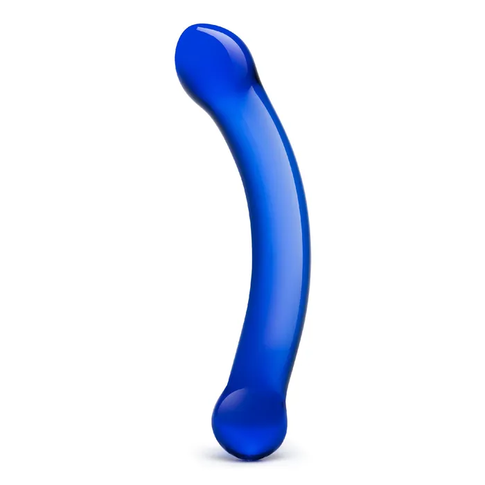 Dildos Gls GSpot Stimulation Realistic Curved Blue Glass Dildo 6