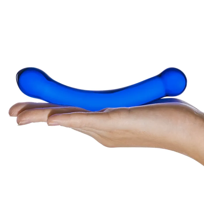 Dildos Gls GSpot Stimulation Realistic Curved Blue Glass Dildo 6